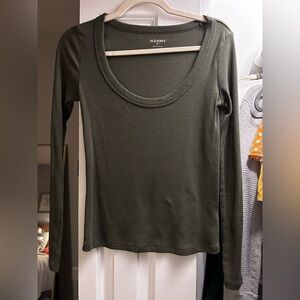 Old Navy Women's Dark Green Long Sleeve Tee